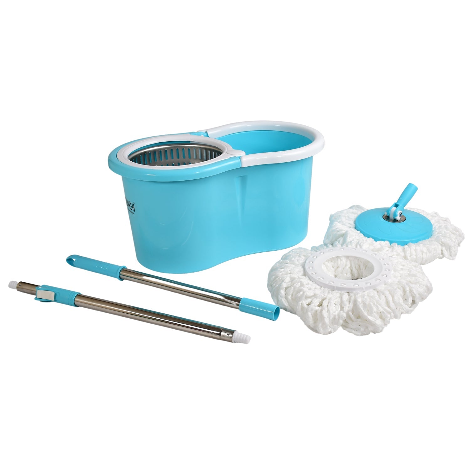 8714 RAPID STEEL SPINNER BUCKET MOP 360 DEGREE SELF SPIN WRINGING WITH 2 ABSORBERS FOR HOME AND OFFICE FLOOR CLEANING MOPS SET DeoDap 8714 RAPID STEEL SPINNER BUCKET MOP 360 DEGREE SELF SPIN WRINGING WITH 2 ABSORBERS FOR HOME AND OFFICE FLOOR CLEANING MOPS SET DeoDap